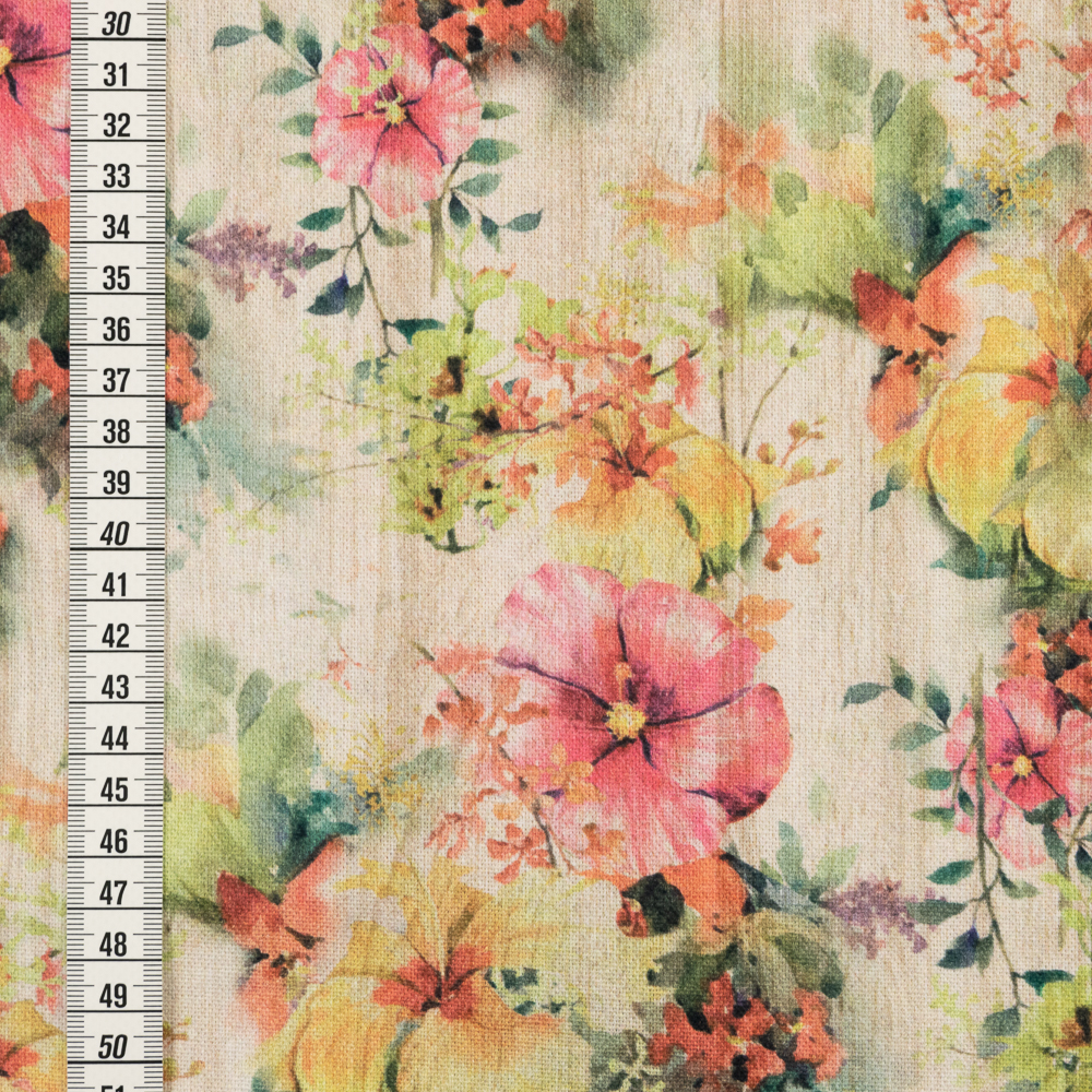 Dekostoff Blumen bunt