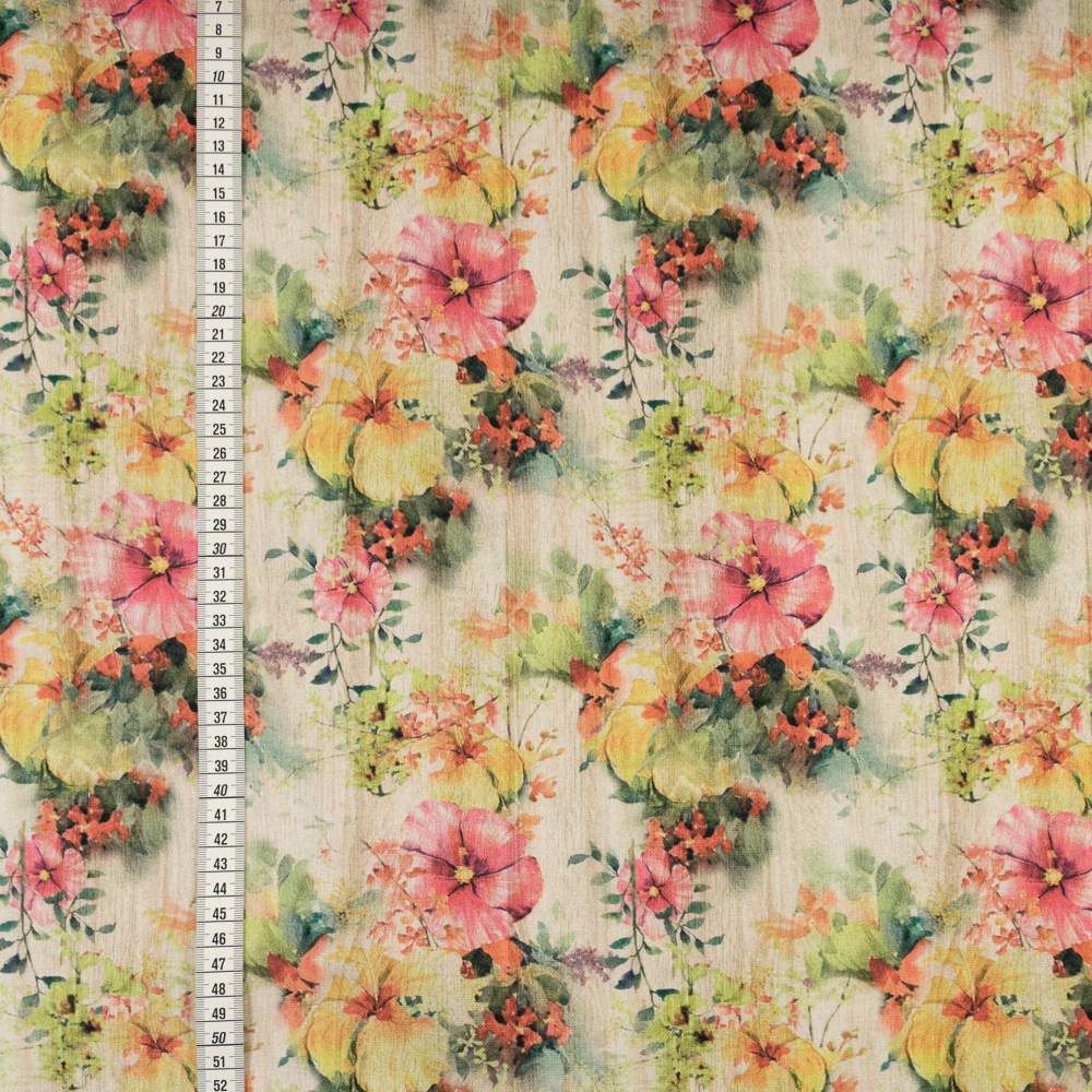 Dekostoff Blumen bunt